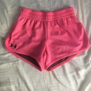 Under Armour Pink Mesh Running Shorts