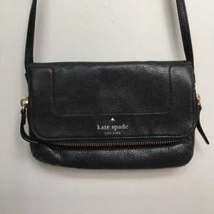 Kate Spade Crossbody Bag/ Clutch - Black Leather