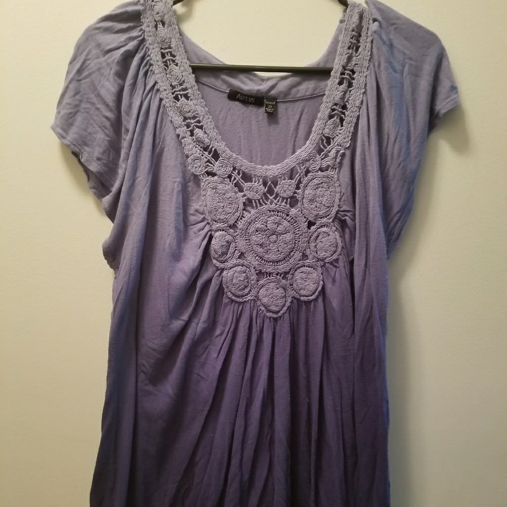 Apt9 2x plus size blue ombre shirt