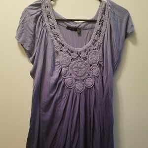 Apt9 2x plus size blue ombre shirt