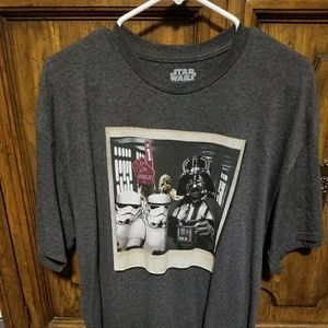 Star Wars Gray Shirt Chewbacca Photobomb
