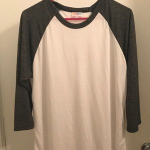 *BUNDLE*White and Gray Baseball Tee