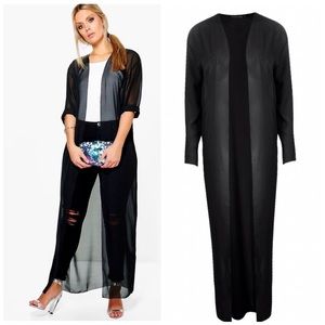 Boohoo Plus Chiffon Maxi Duster