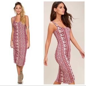 Billabong Share Joy Midi Bodycon Dress