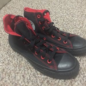 Black &Red High Top Converse