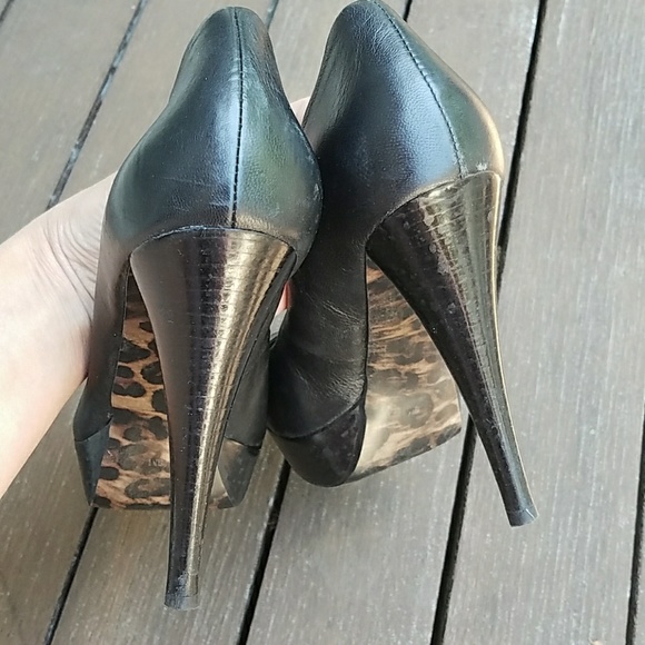 $5⭐️ Black Guess Pumps Shoes High Heels Size 8 - Picture 6 of 8