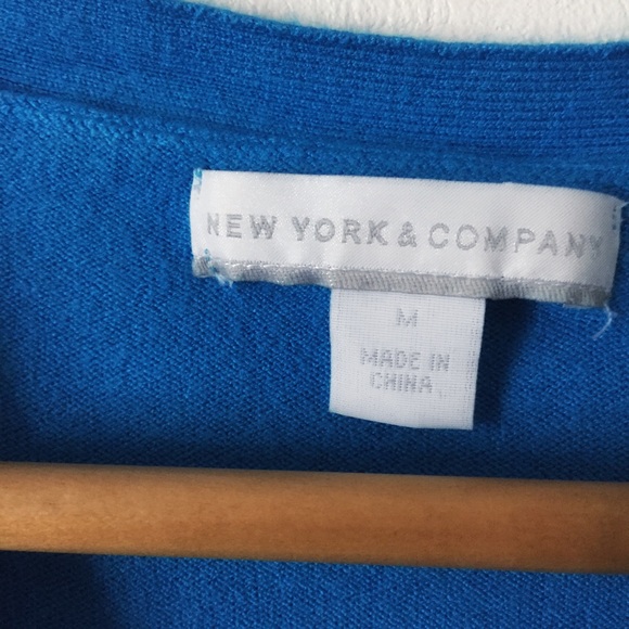 Blue V-Neck Button Down Cardigan w/3/4 Sleeves 📦 - Picture 6 of 6