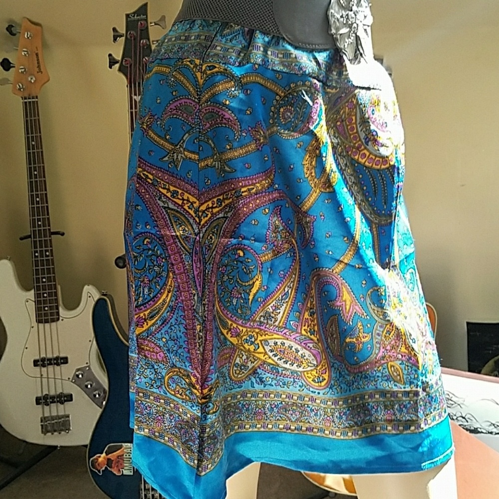 Paisley Silk Skirt