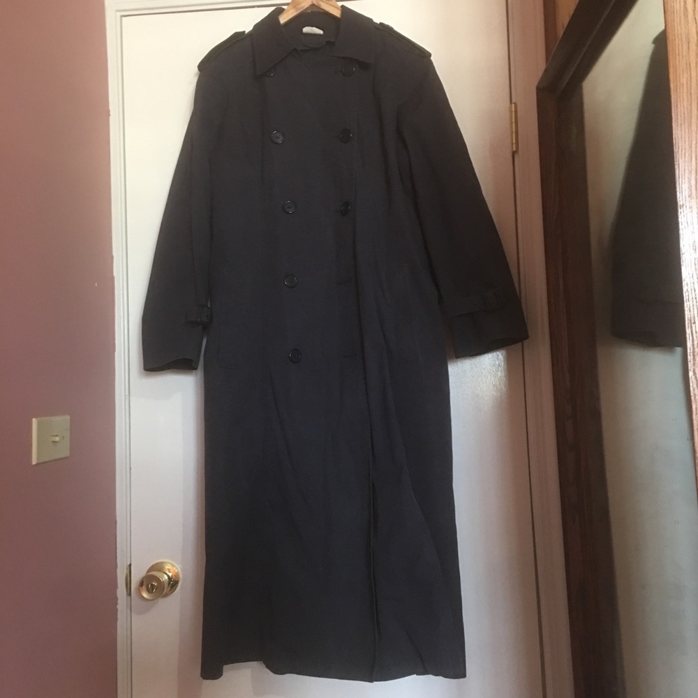 VINTAGE FADED NAVY BLUE RINCOAT SZ 14R