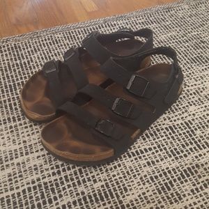 Strappy Black Birkenstock Sandals
