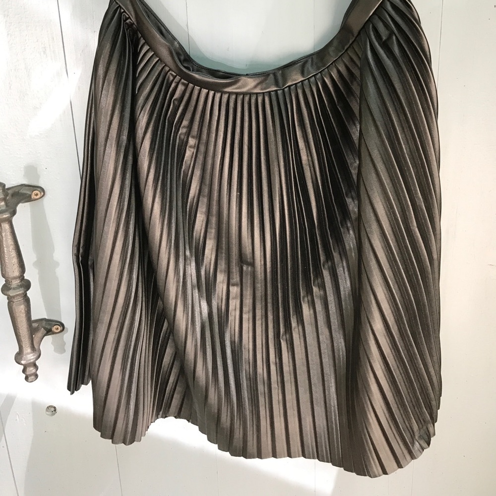 Tibi faux leather pleated skirt