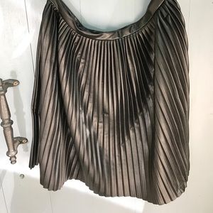 Tibi faux leather pleated skirt
