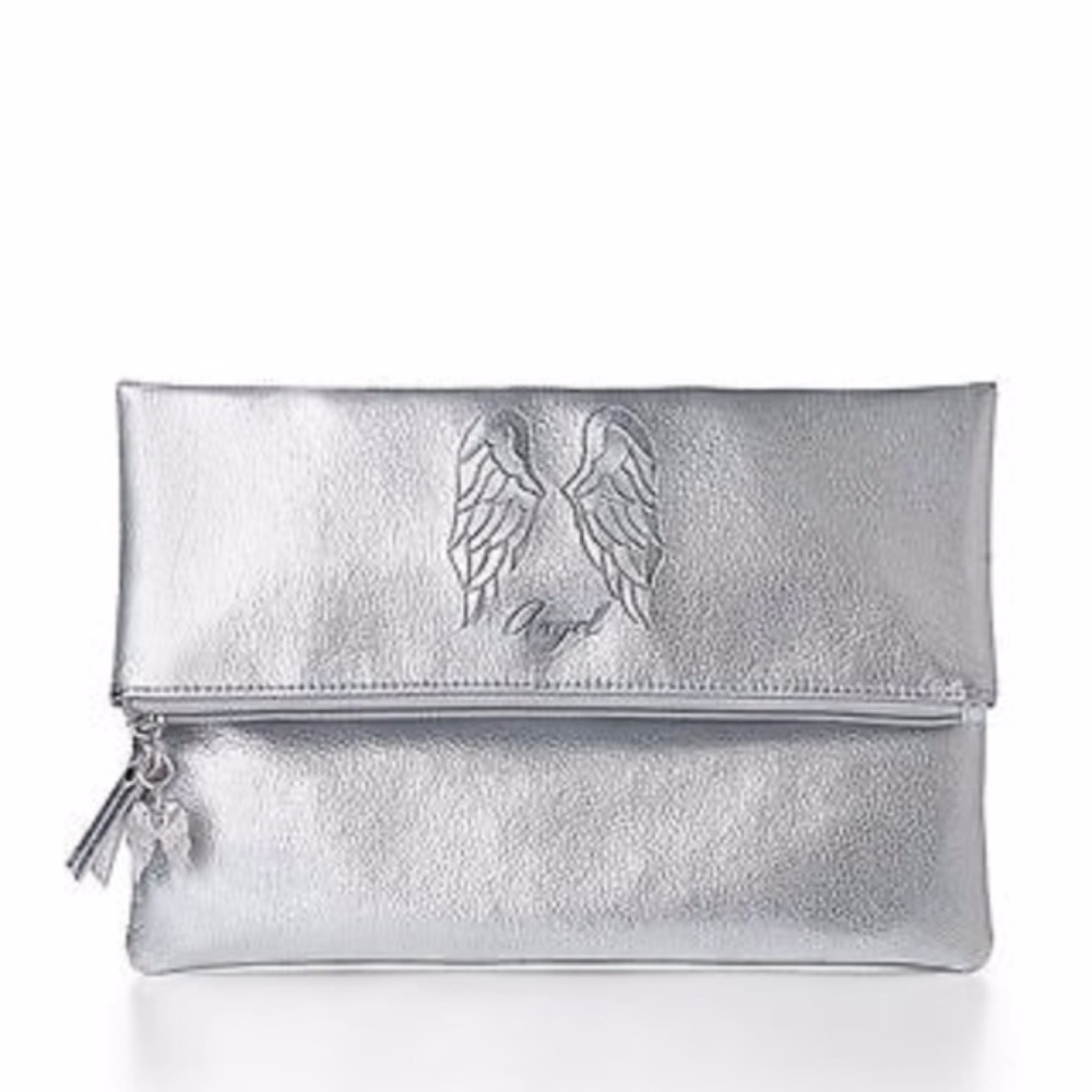 FINAL REDUCTION NWOT Silver Angel Foldover Clutch