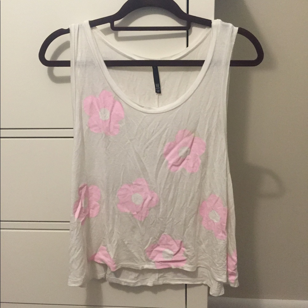 Love Culture pink flower tank top