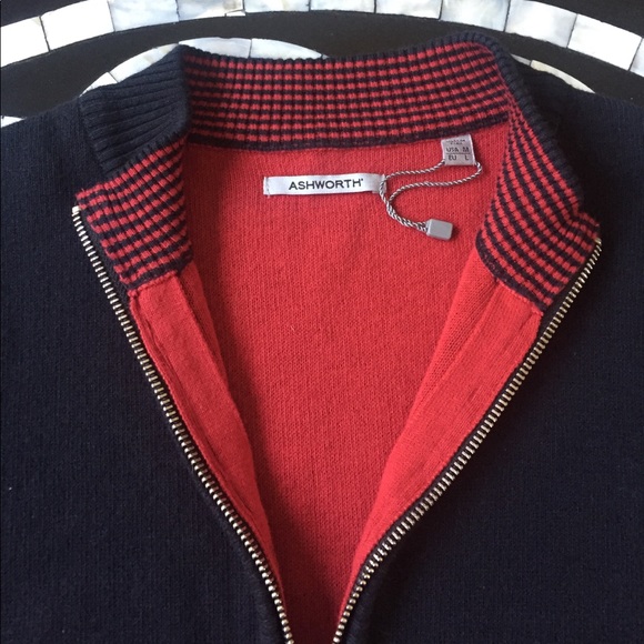 Men's 1/4 zip Ashworth Golf pullover - Picture 3 of 4