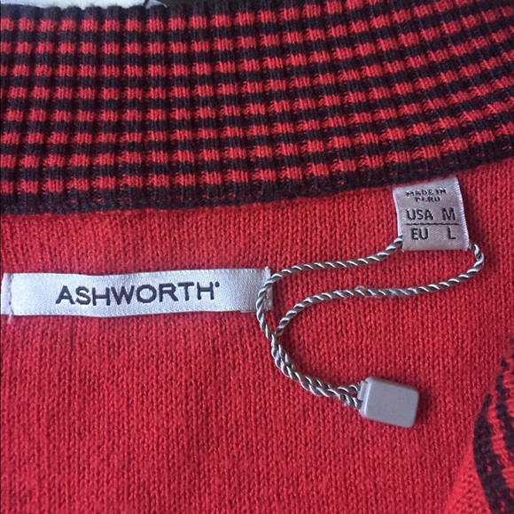 Men's 1/4 zip Ashworth Golf pullover - Picture 4 of 4