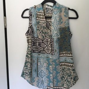 Blue and Green Paisley Tank