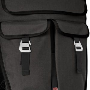 Chrome roll top backpack