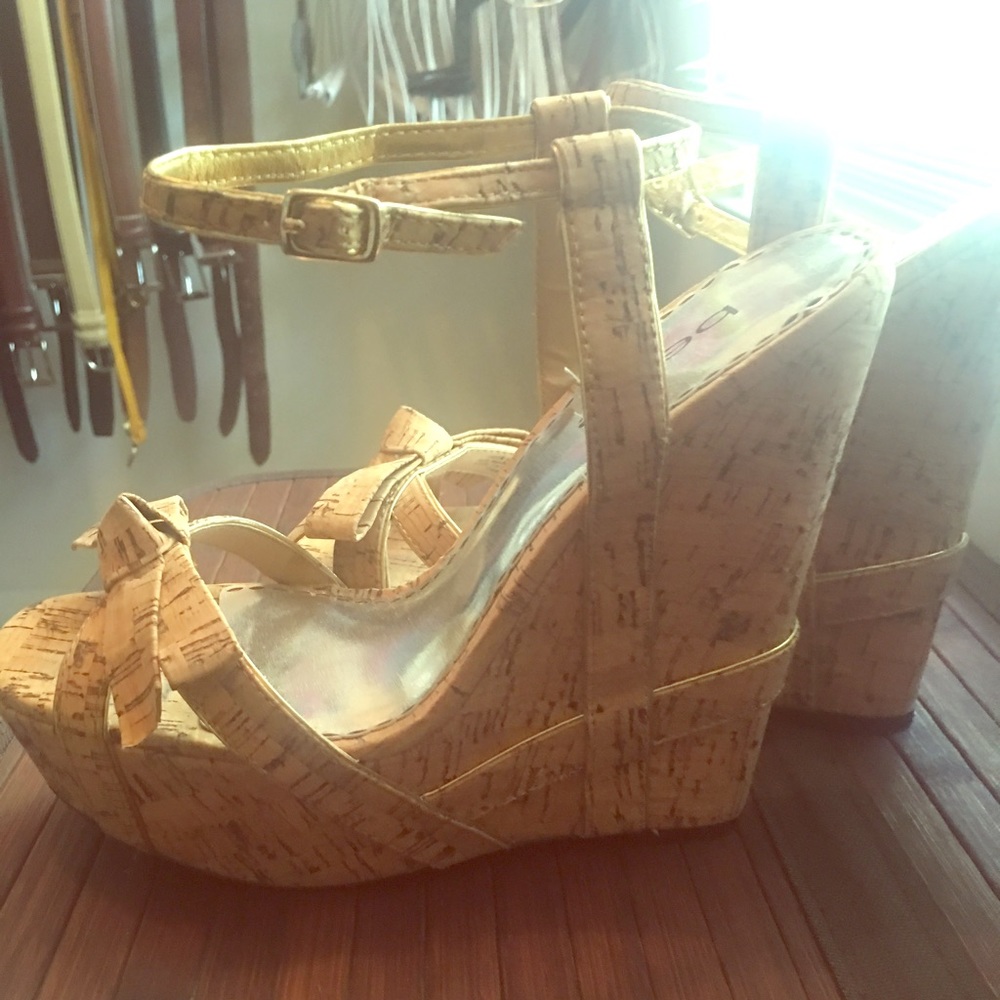 Bebe Cork Wedges