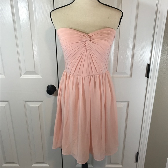 Ladies Minuet Pastel Pink Front Twist Dress - Picture 6 of 7