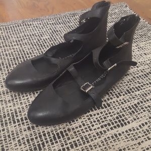 Jeffrey Campbell Leather Buckle Flats