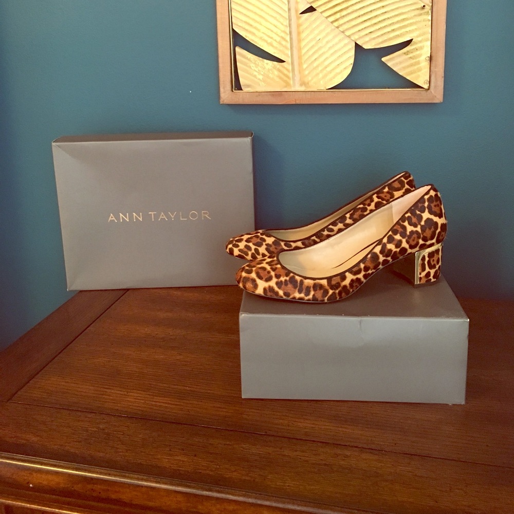 Calf Hair Leopard Heels