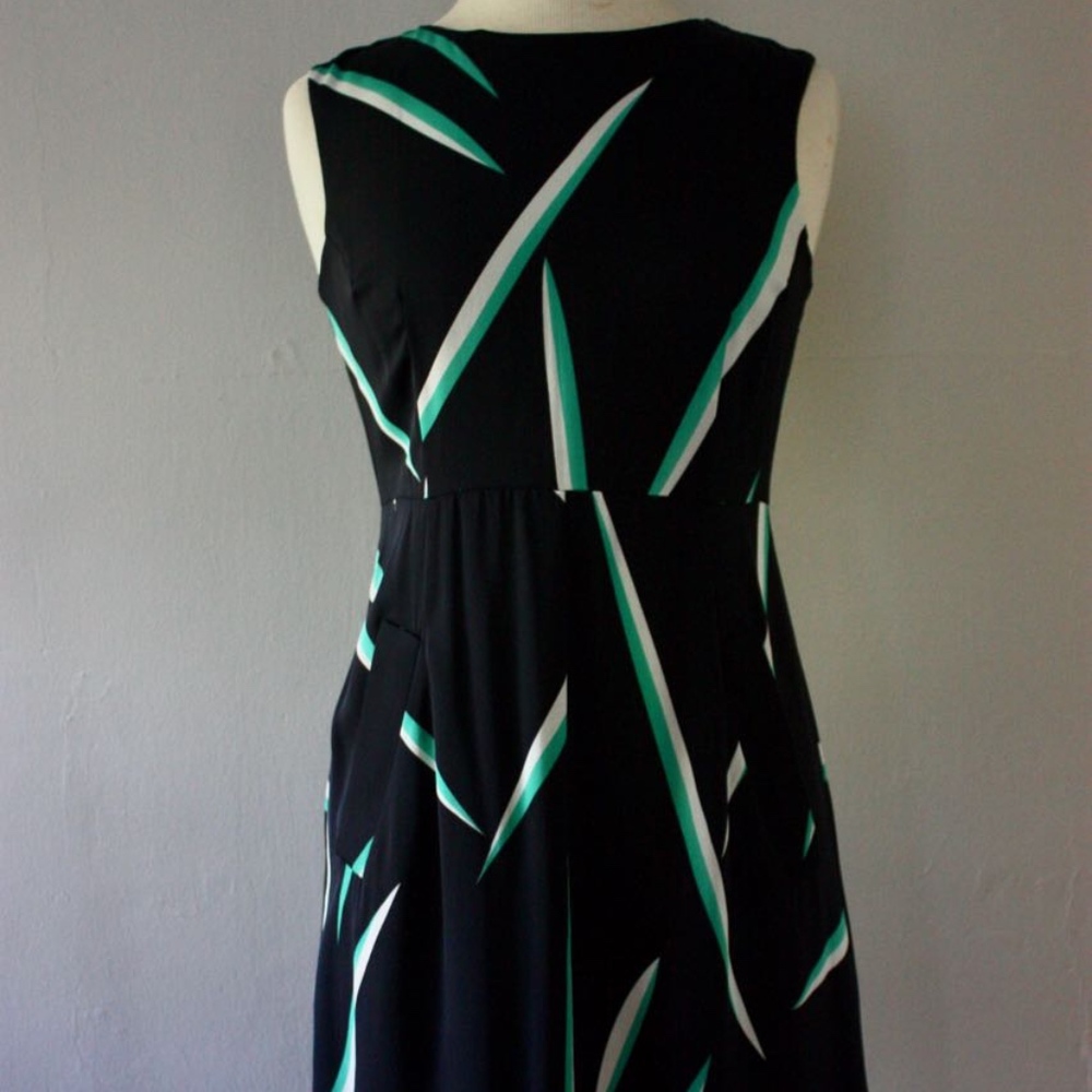 DVF Diane von Furstenberg black dress silk