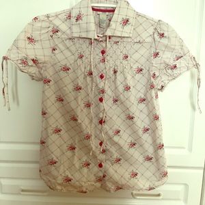 Cute button down top from Anthropologie
