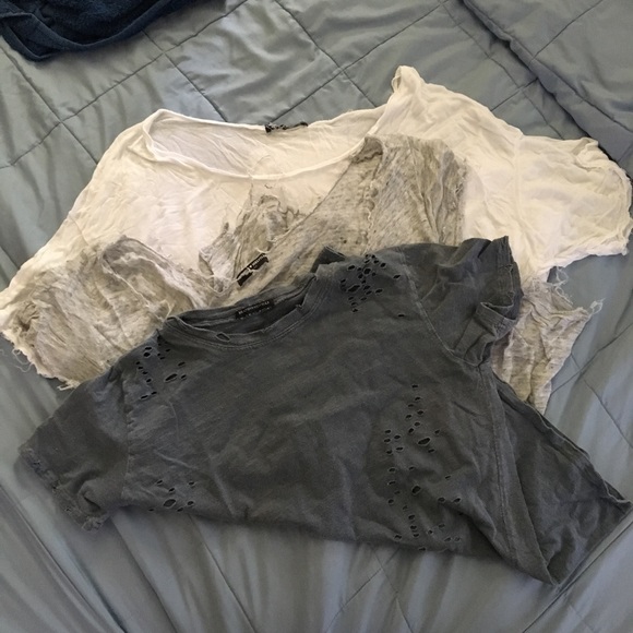 Set of 3 Brandy Melville Distressed Tees - Picture 2 of 5