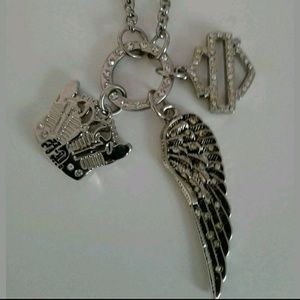 Harley Davidson charm necklace