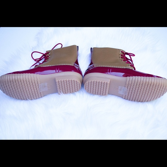 Burgundy Duck Boots - Picture 3 of 3