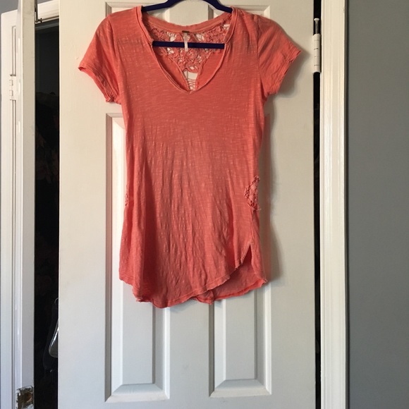 Orange lace tshirt - Picture 1 of 2