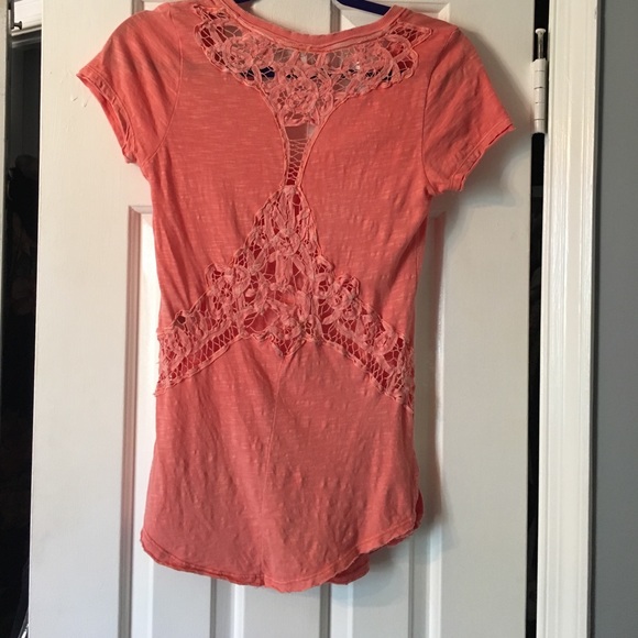 Orange lace tshirt - Picture 2 of 2