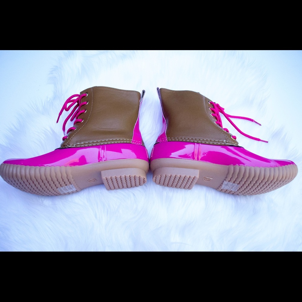 Hot Pink Duck Boots - Picture 3 of 3