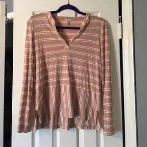 Striped long sleeve top