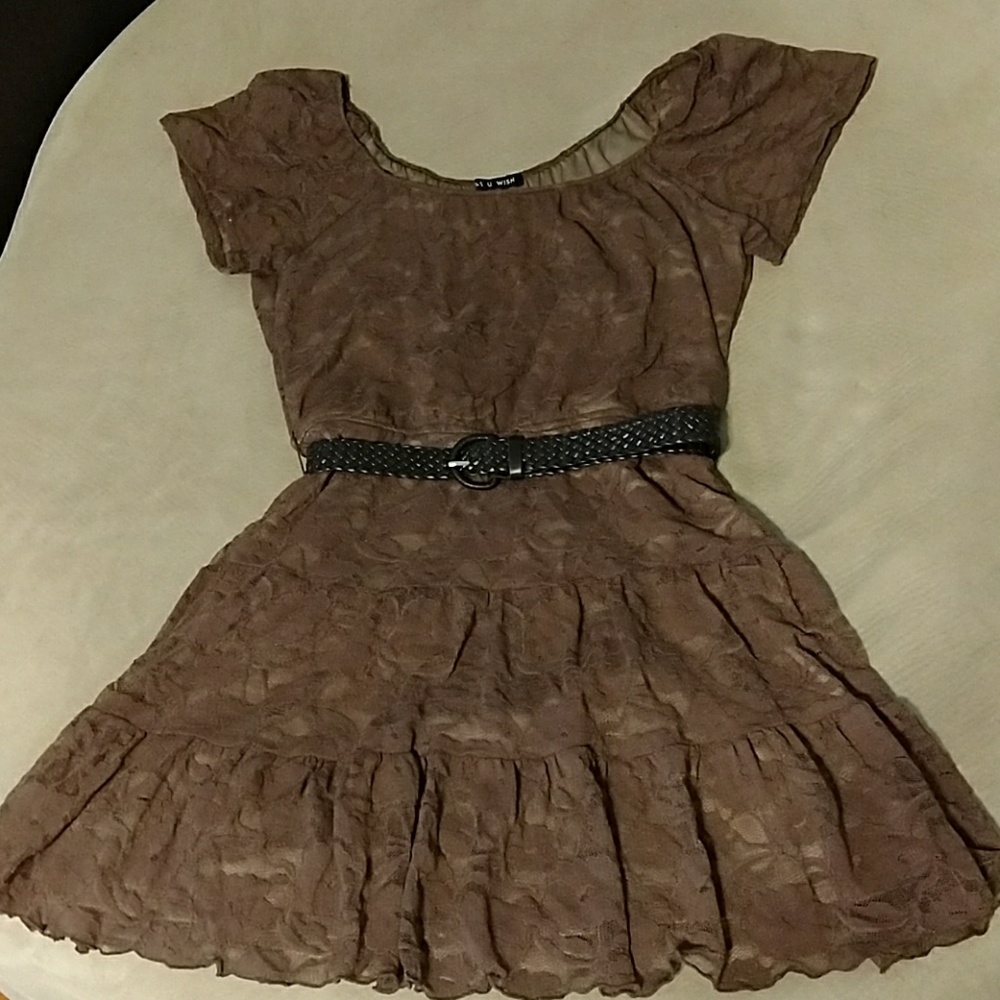 Brown lace dress