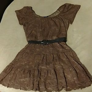 Brown lace dress