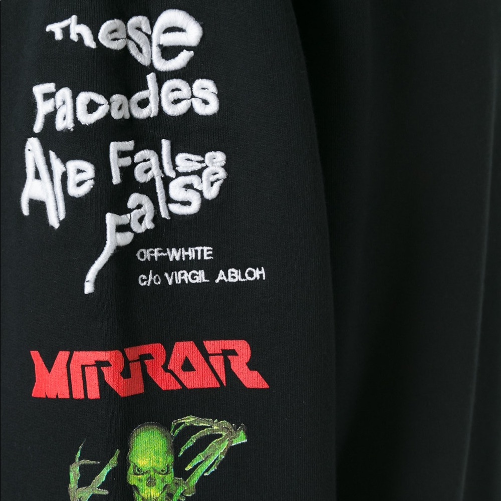 Off White Printed Sleeve Sweatshirt Brand New - Picture 2 of 6