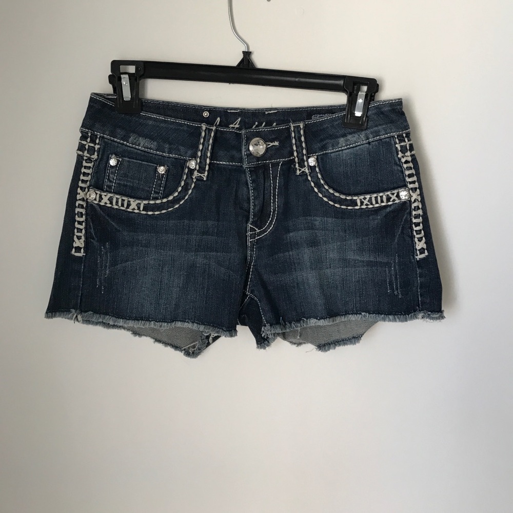 studded jean shorts