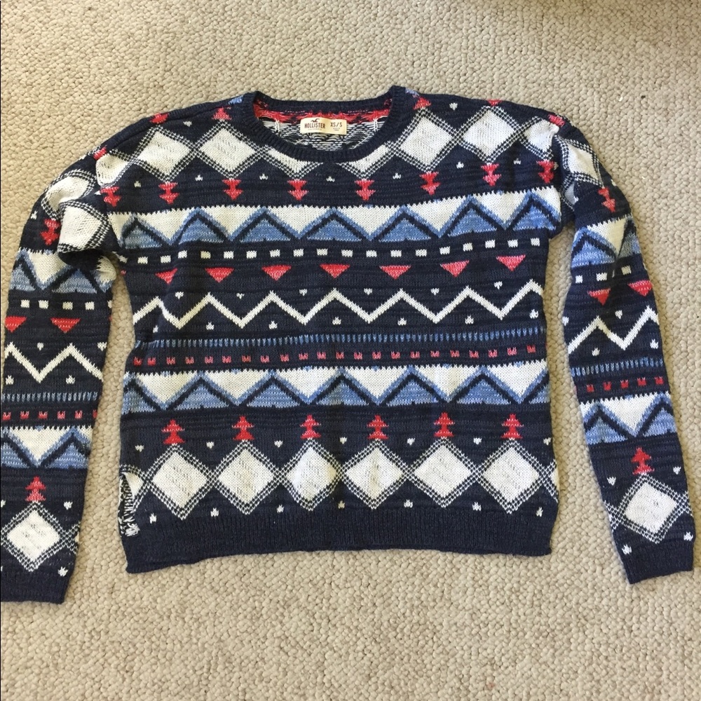 Hollister patterned knit sweater XS/S