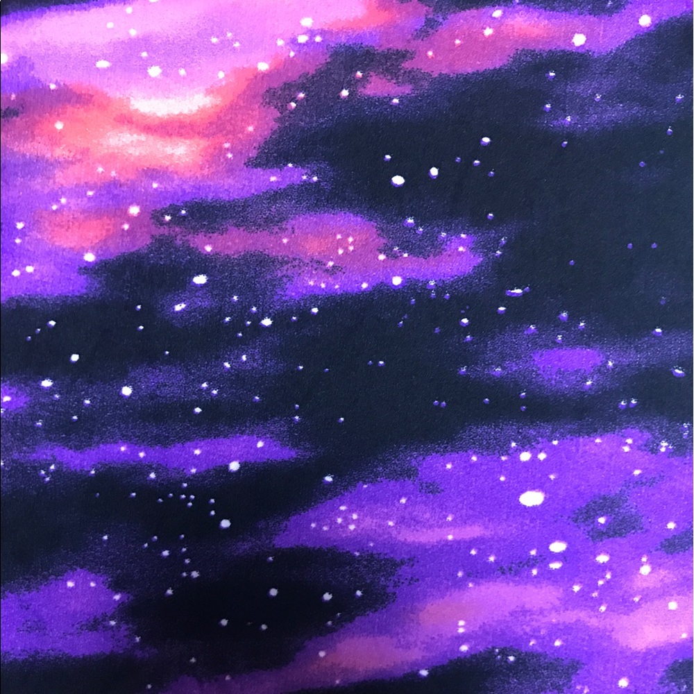 Plus Size TC Purple Galaxy Leggings - Picture 2 of 4