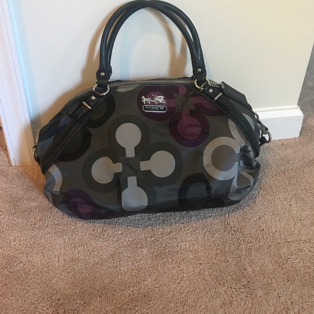 Authentic Coach Large Satchel satin bag