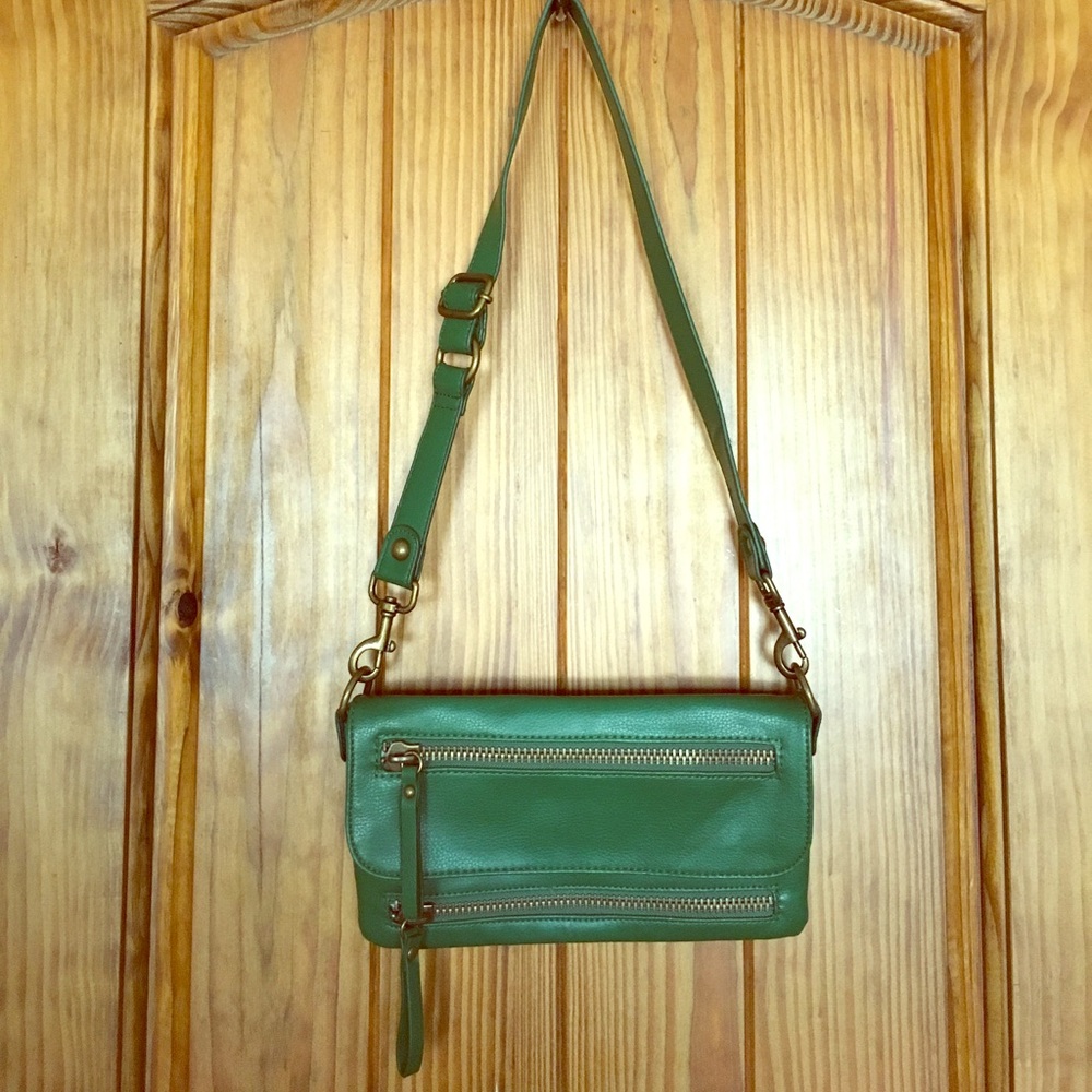 Emerald green shoulder bag