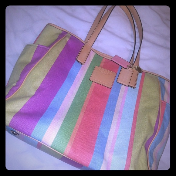 Coach LARGE Hamptons beach tote/diaper bag