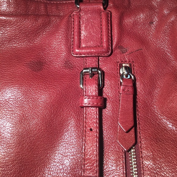 COLE HAAN Large Raspberry Leather Tote 👜 - Picture 2 of 8