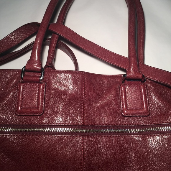 COLE HAAN Large Raspberry Leather Tote 👜 - Picture 5 of 8