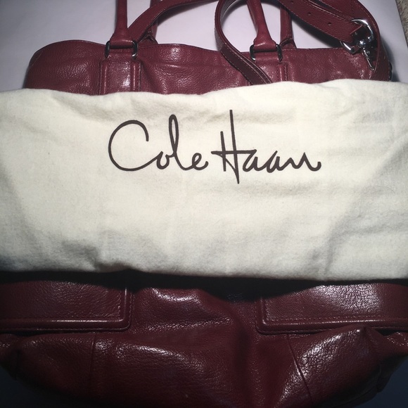 COLE HAAN Large Raspberry Leather Tote 👜 - Picture 8 of 8