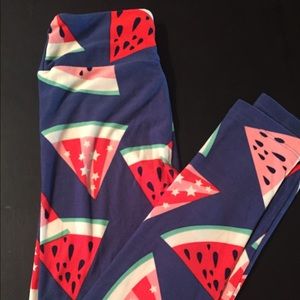 Lularoe Tween Leggings🍉Americana Watermelon 🍉