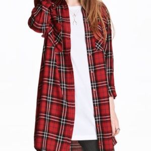H&M Divided long plaid top