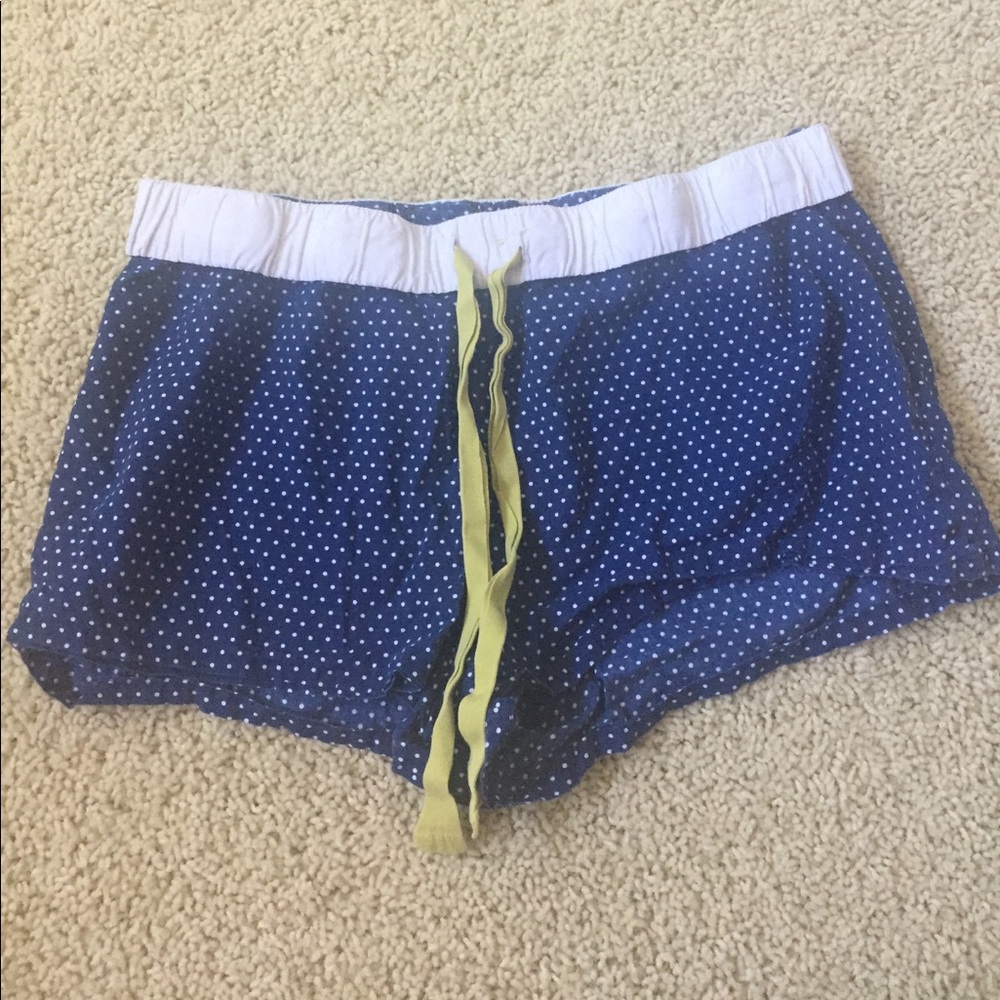 polka dotted pajama shorts